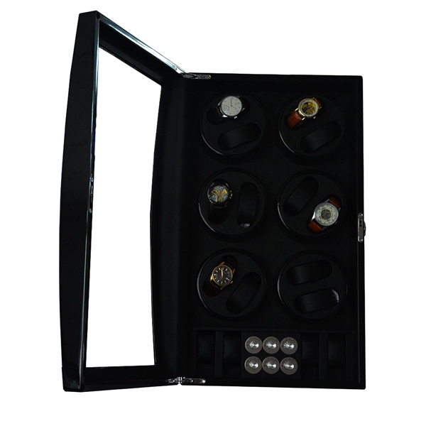 6 motors Wooden watch winder